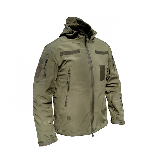 Куртка софтшелл олива тактична куртка Soft Shell непромокаюча армійська куртка для військових розмір 4XL - изображение 2