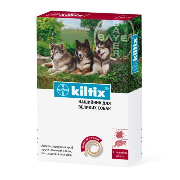 Ошейник Bayer Kiltix (Килтикс) от блох и клещей 66 см - Фото 3 Ошейник Bayer Kiltix (Килтикс) от блох и клещей 66 см - изображение 3