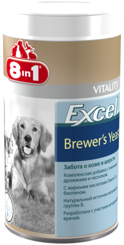 Пивные дрожжи Excel 8in1 Brewer's Yeast для собак 780 таб (Е115717) - Фото 1 Пивные дрожжи Excel 8in1 Brewer's Yeast для собак 780 таб (Е115717) - изображение 1