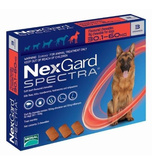 Жувальна таблетка для собак Merial NexGard SPECTRA 30.1-60 кг 3 таблетки - зображення 2