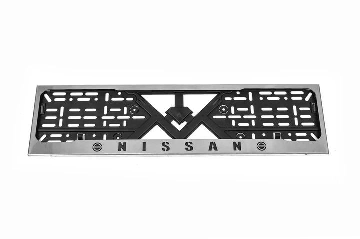 Рамка под номер хром Nissan (1 шт, нержавейка) для Nissan - изображение 2