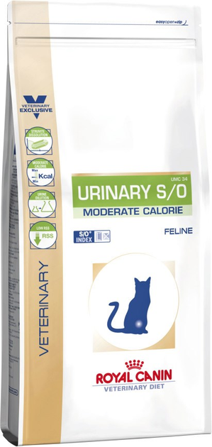 Sucha karma dla dorosłych kotów Royal Canin Urinary S/O Moderate Calorie Cat 9 kg (3182550815475) - obraz 1