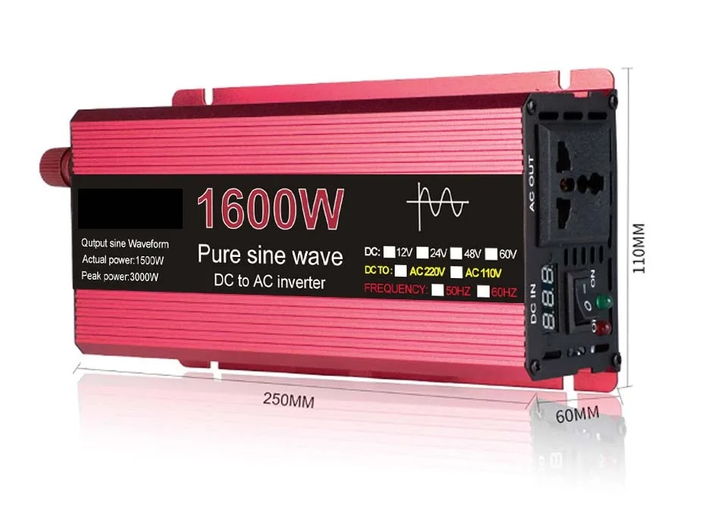 Инвертор с чистой синусоидой IPOWER-1600W-12V – фото, отзывы ...