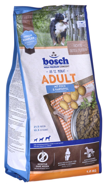 Sucha karma dla psów BOSCH 5222001 HPC Adult z rybą i ziemniakami 1 kg (4015598013222) - obraz 1
