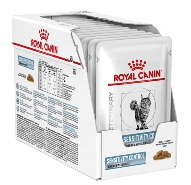 Mokra karma dla kotów wrażliwych ROYAL CANIN Vet Sensitivity Control z kurczakiem i ryżem 12x85g (9003579011423) (40350011) - obraz 1