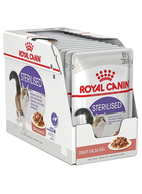 Mokra karma dla kotów sterylizowanych ROYAL CANIN Sterilized kawałki w sosie - saszetki 12x85g (9003579311295) - obraz 1