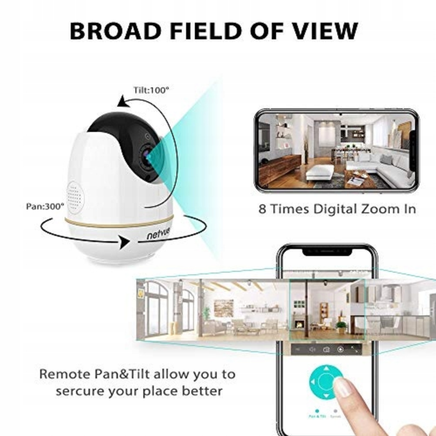 Камера видеонаблюдения, видеоняня Netvue Orb Cam NI-3221 1080P White - Фото 4 Камера видеонаблюдения, видеоняня Netvue Orb Cam NI-3221 1080P White - изображение 4