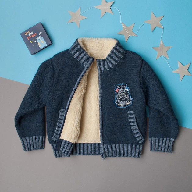 Кофта для хлопчика Baby First 14188 104 см Синій - Фото 1 Кофта для хлопчика Baby First 14188 104 см Синій - зображення 1