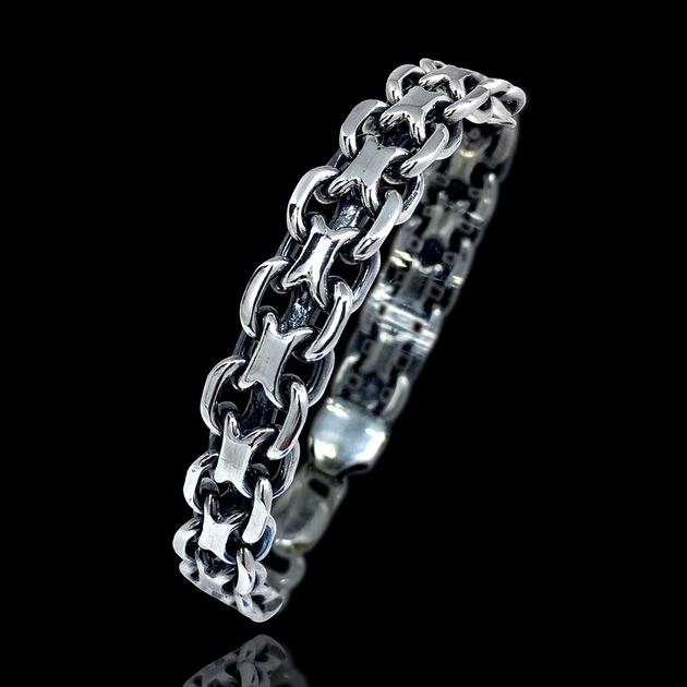 Крупный мужской браслет якорь двойной Selenit 22.5 см 61003/8 - изображение 1