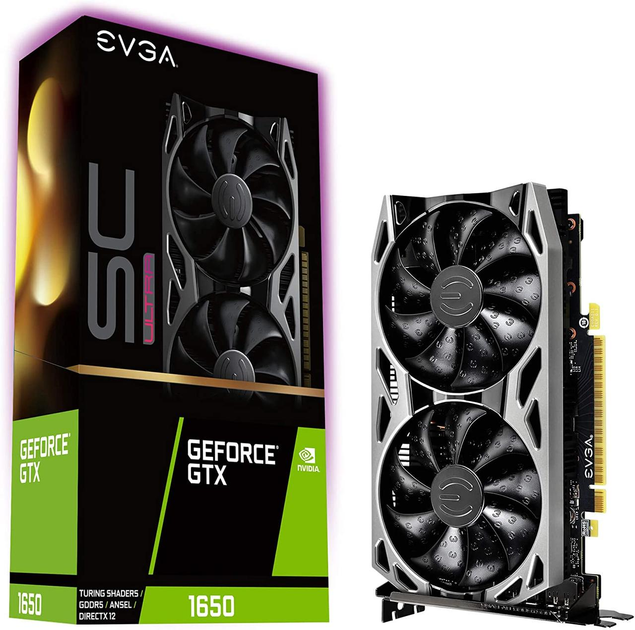 Видеокарта EVGA GeForce GTX 1650 SC Ultra Gaming 4GB GDDR5 (04G-P4-1057 ...