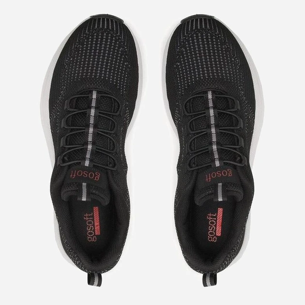 Buty sportowe męskie z siatką na platformie do kostki oddychające Go Soft GF21F010B-3 44 28.8 cm Czarne (5904862649009) - obraz 5