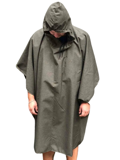 Дощовик-пончо військовий 3в1 з капюшоном Темно-сірий - зображення 1