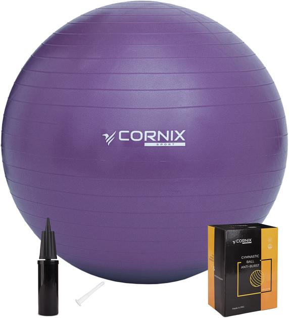 Мяч для фитнеса (фитбол) Cornix 65 см Anti-Burst XR-0022 Violet – фото ...