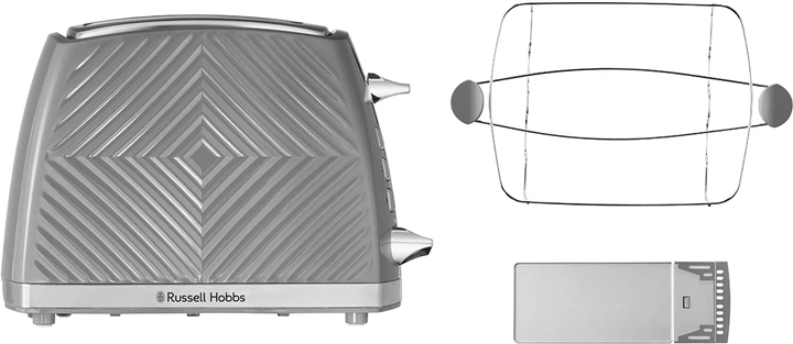 Toster Russell Hobbs Groove 2S Grey 26392-56 (AGD-TOS--0000058) - obraz 3