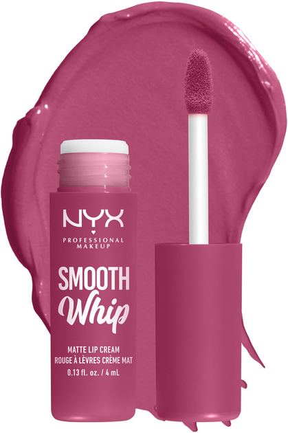 Акция на Рідка матова помада-крем для губ NYX Professional Makeup Smooth WHip 18 Onesie Funsie 4 мл от Rozetka