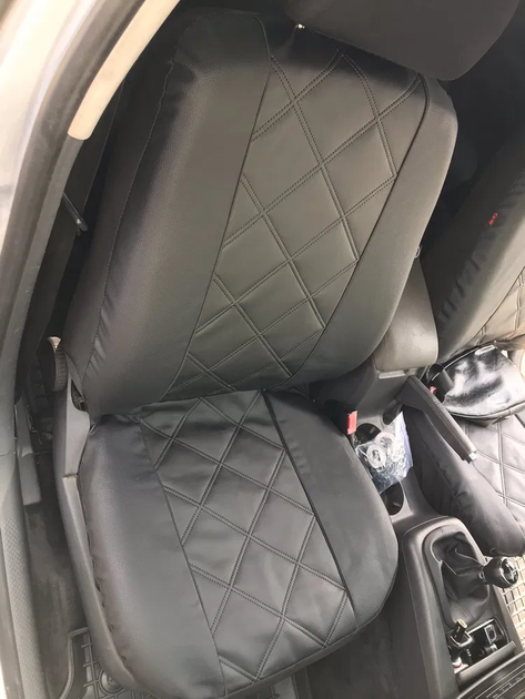 Авточехлы для MITSUBISHI COLT 1996-2003 Pok-ter еко кожа Elit черные (на передние сиденья) - изображение 2