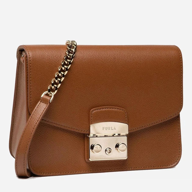 Torebka crossbody damska ze skóry naturalnej Furla Metropolis S Crossbody WB00244ARE00003B001007 Brązowa (8050597035864) - obraz 5