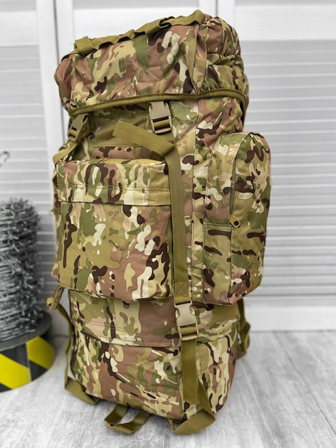 Рюкзак тактичний армійський 100Л + 10л Рамний/Каркасний (великий) Мультикам - зображення 1