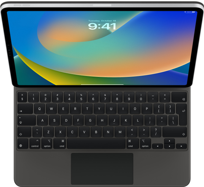 Обкладинка-клавіатура Apple Magic Keyboard для iPad Pro 12.9 (5th gen) International English Black (MJQK3Z/A) - зображення 1