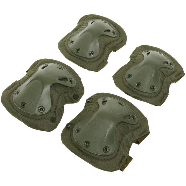 Тактические наколенники и налокотники MK-Pads защитные анатомической формы олива (армейские для военных ВСУ с быстрым сбросом) US-7553-OL - изображение 1
