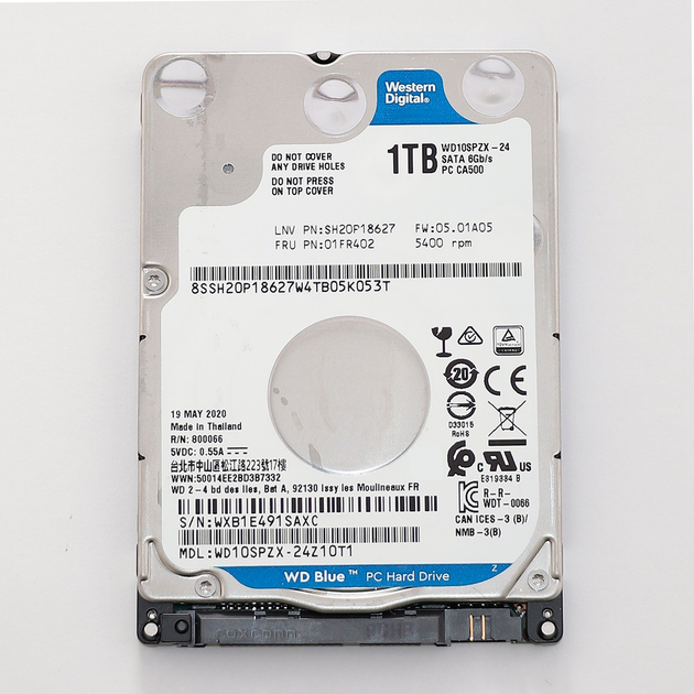 Б/У Жесткий диск Western Digital Blue HDD 1TB 5400rpm 128MB WD10SPZX 2. ...