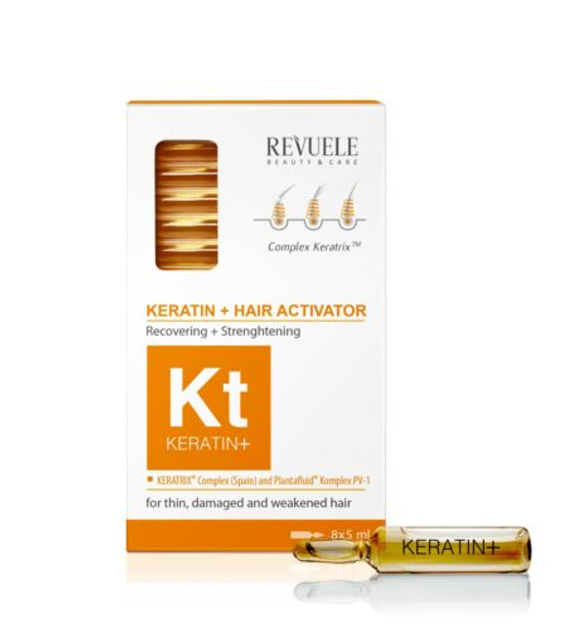 Ампули для волосся Revuele KERATIN+ Активатор відновлення 8*5 мл ...