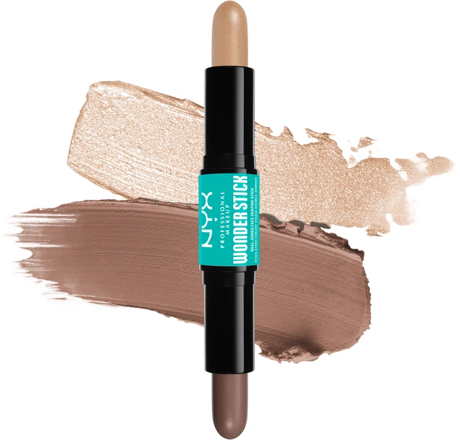 Sztyft do konturowania twarzy NYX Professional Makeup Wonder Stick Highlight & Contour dwustronny 01 fair 2x4 g (0800897100018) - obraz 2