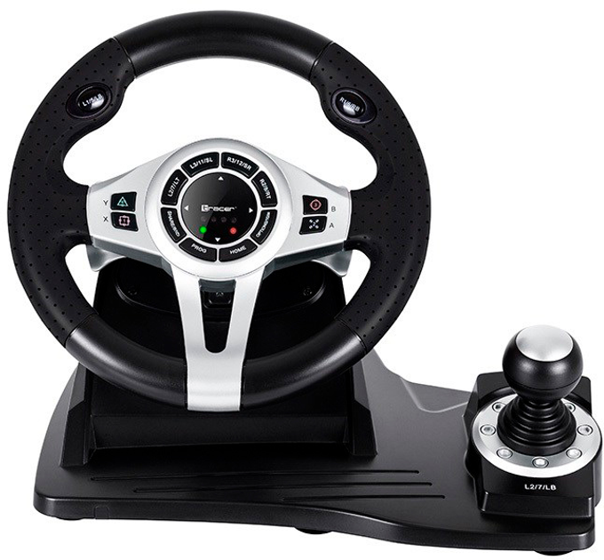 Дротовий руль Tracer TRAJOY46524 PC, PS4, PS3 Black (TRAJOY46524) - зображення 4