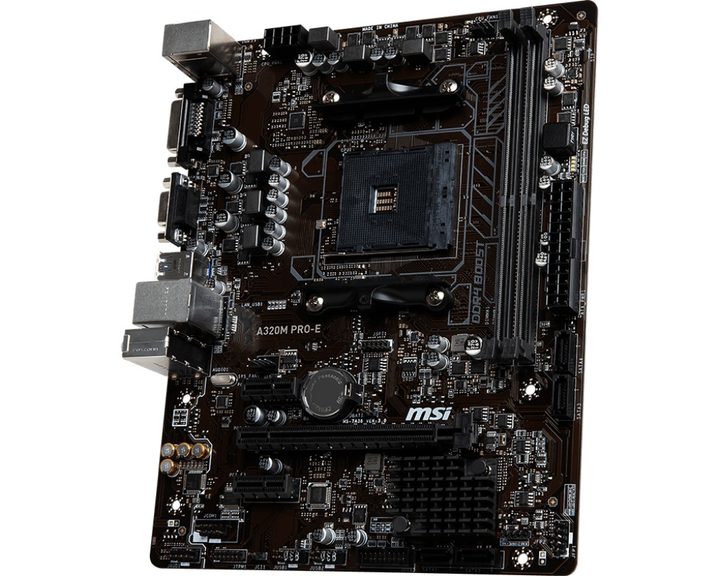 Материнская плата MSI A320M PRO-E (mATX, AMD A320, PCI-Ex16) sAM4 ...