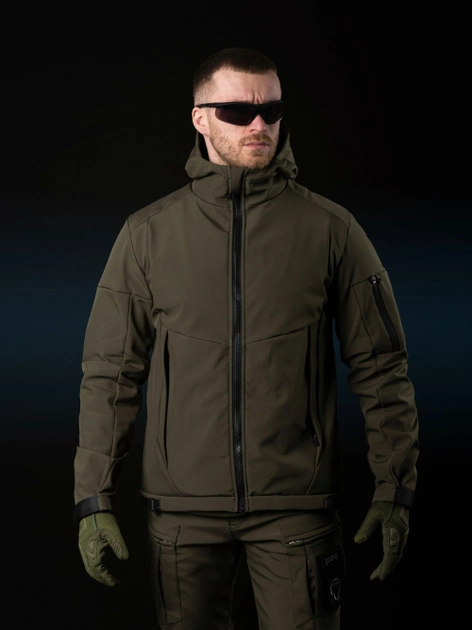 Тактична куртка утеплена BEZET Softshell Робокоп 6289 XL Хакі (2000101680420) - зображення 2