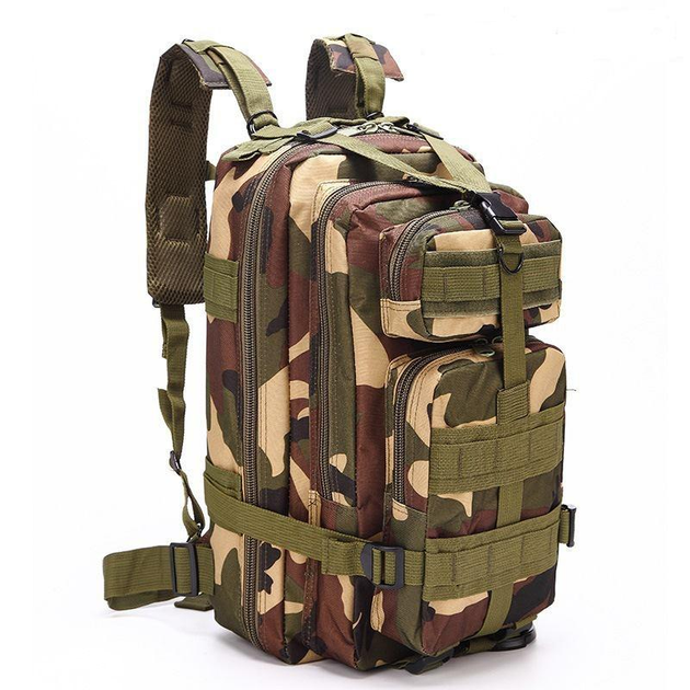 Тактичний похідний рюкзак Military військовий рюкзак водовідштовхувальний 25 л 45х24х22 см Т 414 - зображення 2