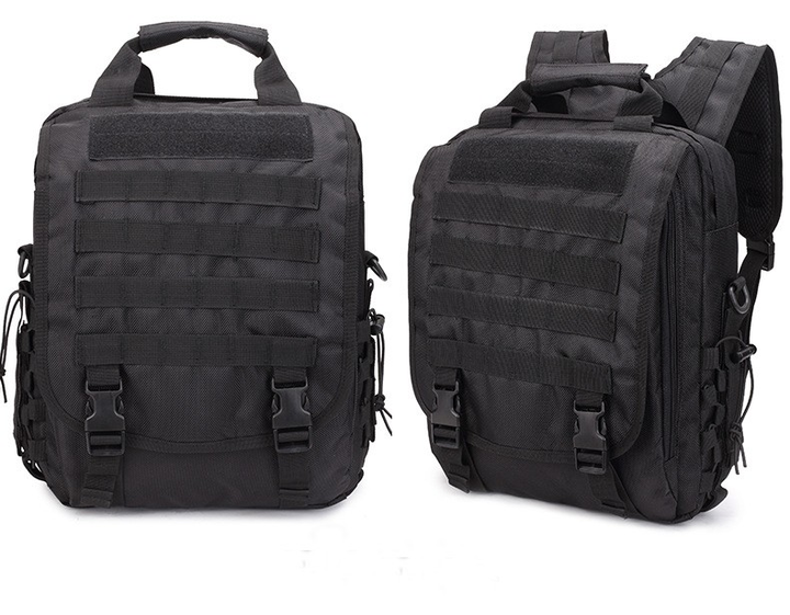 Городской рюкзак Military военный тактический рюкзак сумка 10л 35*28*7 см Черный - изображение 2