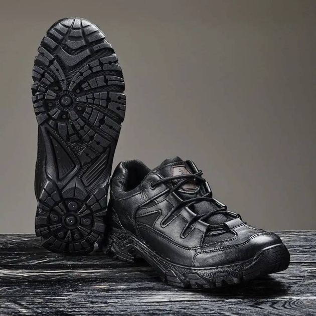 Кроссовки унисекс кожаные Demi Season 39 (25.5 см) Демисезон 1208 Ukr-Tec (Чёрный) тактические ботинки - изображение 2