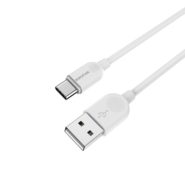 Кабель для зарядки Type-C Android BOROFONE BX14 |2м| Белый – фото ...