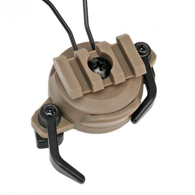 Адаптер кріплення на шолом для активних навушників Peltor/Earmor/Walkers Койот - зображення 2