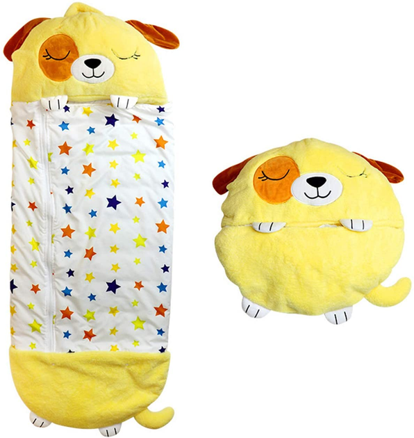 Дитячий спальний мішок-іграшка подушка Собака 3в1 A-Toys Dog 120см Жовтий - зображення 3