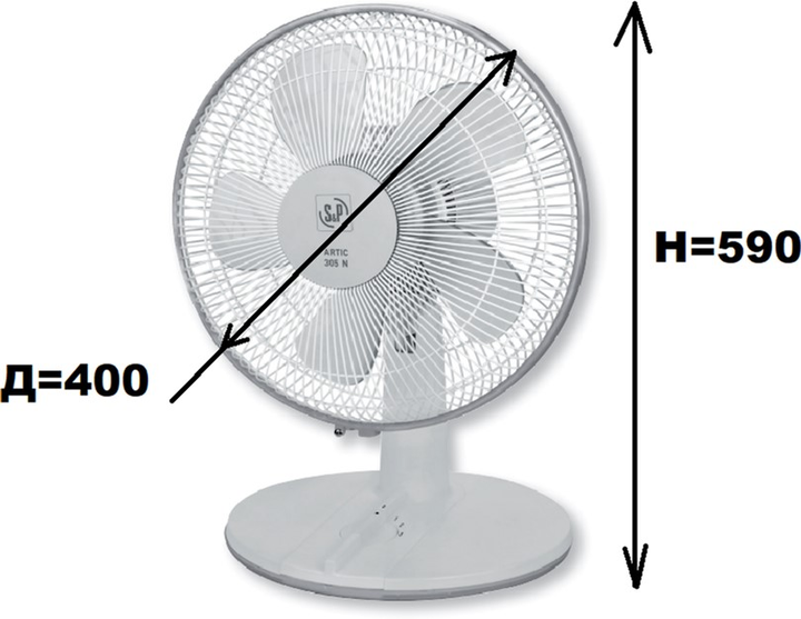 Настільний вентилятор Soler&Palau ARTIC-405 N GR 230V 50/60HZ (5301515400) - зображення 2
