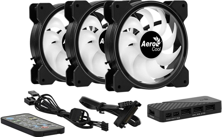 Кулер Aerocool Saturn 12F ARGB Pro Motherboard Cooling set 12 cm Black (AEROPGSSATURN12F-A-P) - зображення 2