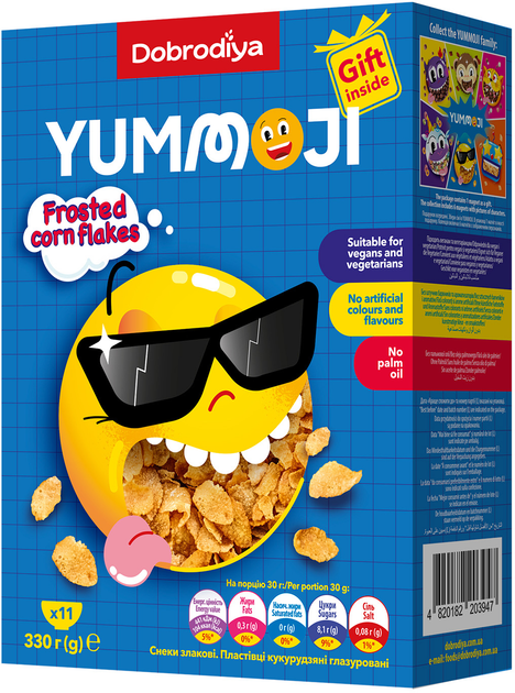 Хлопья Добродія Yummoji Кукурузные глазированные 330 г (4820182203947 ...