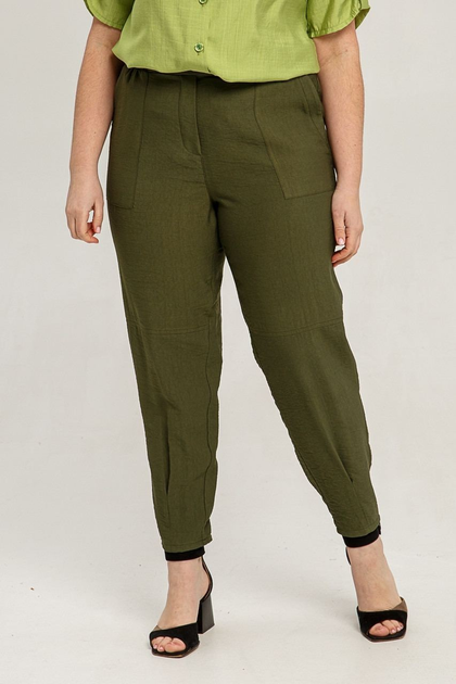 Женские брюки больших размеров UF-Fashion AP - 101472 58 хаки – низкие ...