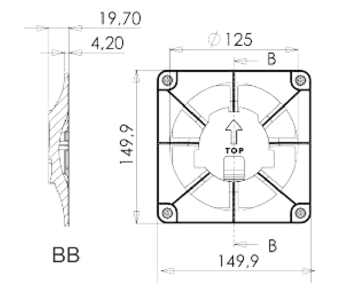 Вентиляционная решетка для панелей AIRROXY 150x150 dRim 100/125 (02-300) - изображение 2