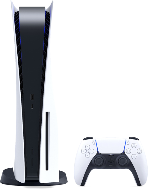 Konsola do gier PlayStation 5 PS5 z napędem BluRay biało czarna (CFI-1216A) - obraz 1