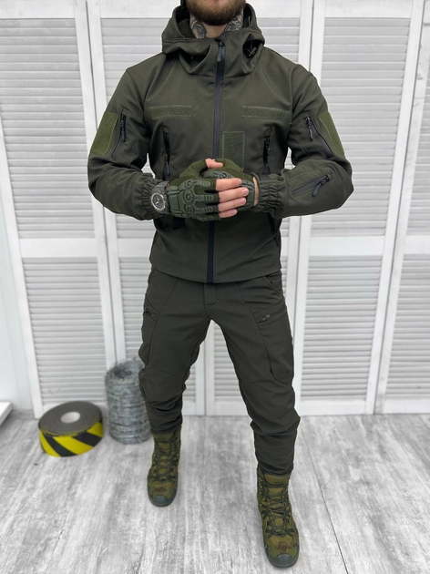 Тактичний військовий костюм M16 ( Куртка + Штани ), Камуфляж: Олива, Розмір: S - зображення 1