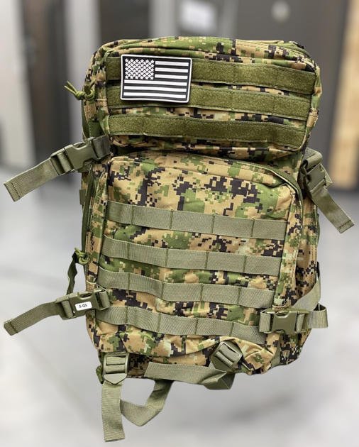 Военный рюкзак 45 л. Yakeda, Вудленд Диджитал, тактический рюкзак для военных, армейский рюкзак для солдат - изображение 1
