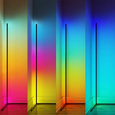 Кутовий Led торшер, лід лампа, лід нічник, RGB підсвічування, 1 м. сенсорний пульт управління - зображення 3