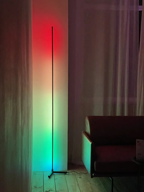 Торшер Кутовий LED RGB 2 м для блогера, Сенсорний пульт керування 12V - зображення 7