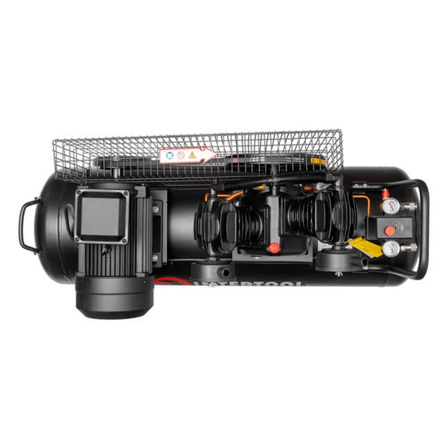 Компресор 100 л, 3 кВт, 380 В, 10 aтм, 500 л/хв., 2 циліндри INTERTOOL PT-0013 - изображение 8