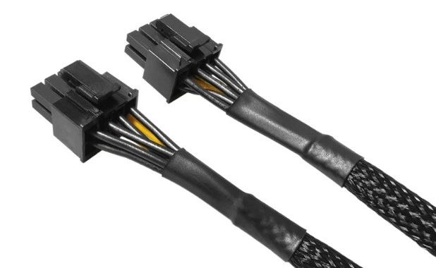 Кабель переходник в оплетке 18 AWG 20 см GPU 8 pin -> 2х GPU PCI-E (6+2) VGA на видеокарту (540106028) Черный - Фото 6 Кабель переходник в оплетке 18 AWG 20 см GPU 8 pin -> 2х GPU PCI-E (6+2) VGA на видеокарту (540106028) Черный - изображение 6