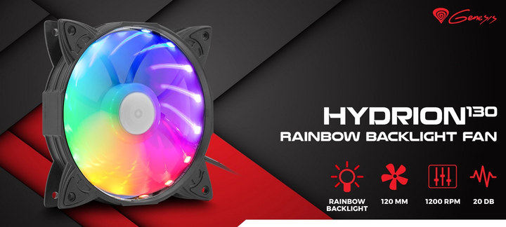 Chłodzenie Genesis Hydrion 130 Rainbow LED 120mm (NGF-1165) - obraz 4