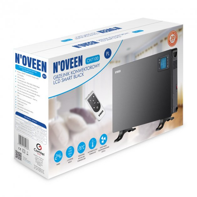 Керамічний обігрівач Noveen CH7100 LCD Smart Чорний - изображение 3